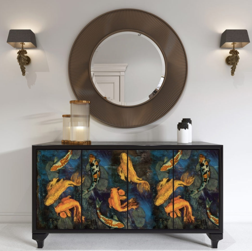 DECOUPAGE FIBER PAPER - KOI POND