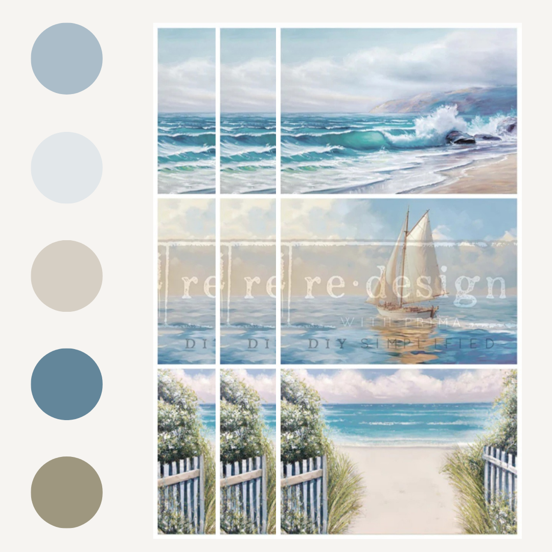 DECOUPAGE TISSUE PAPER - SEASCAPE MELODY