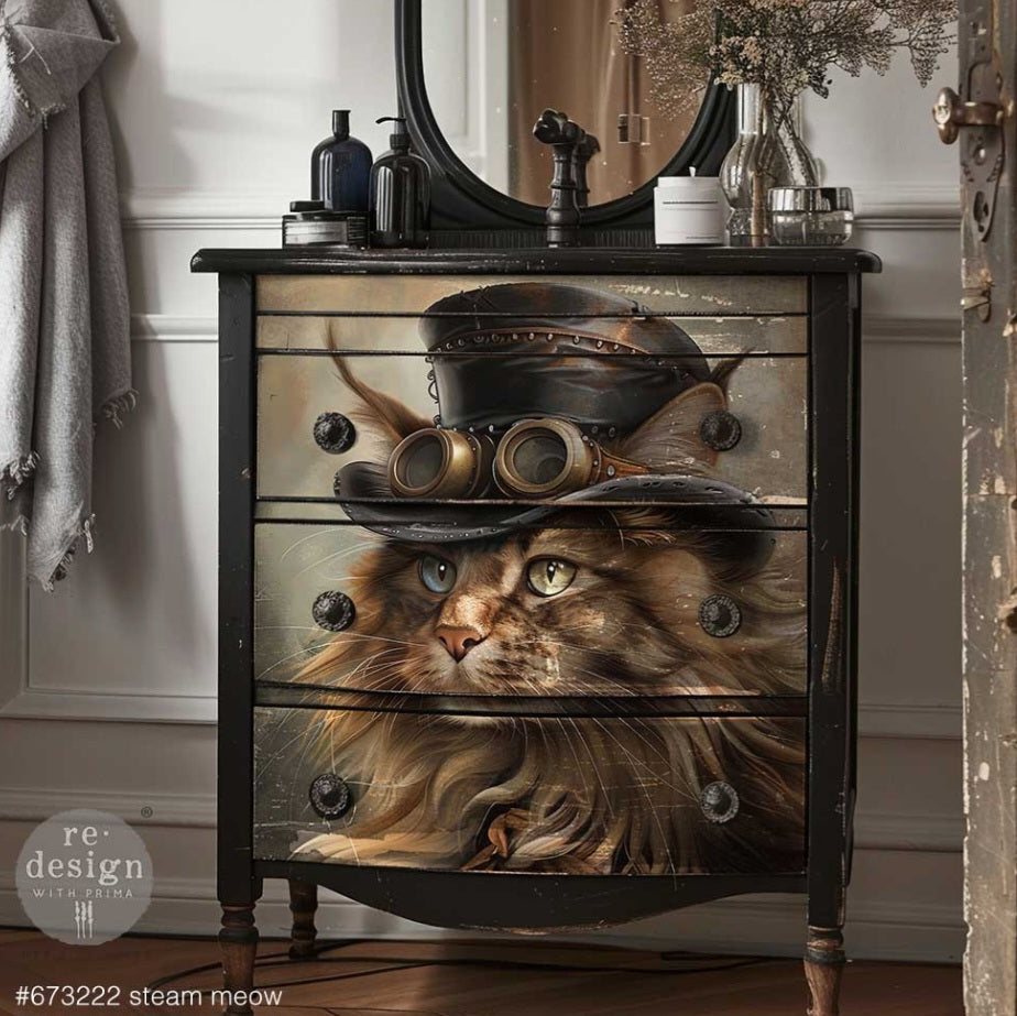 DECOUPAGE FIBER PAPER - STEAM MEOW