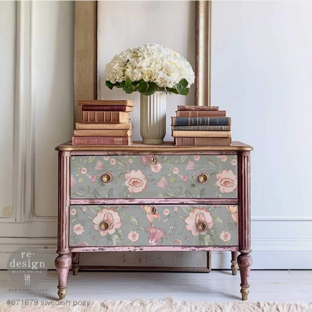 DECOUPAGE FIBER PAPER - ANNIE SLOAN -  SWEDISH POSY