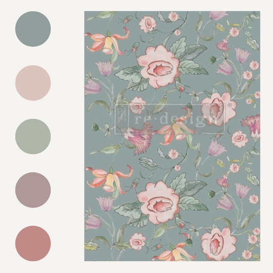 DECOUPAGE FIBER PAPER - ANNIE SLOAN -  SWEDISH POSY