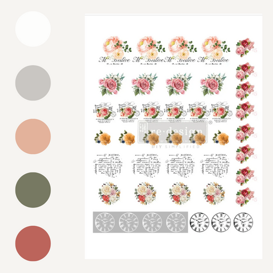 REDESIGN KNOB TRANSFER - VINTAGE ROSE