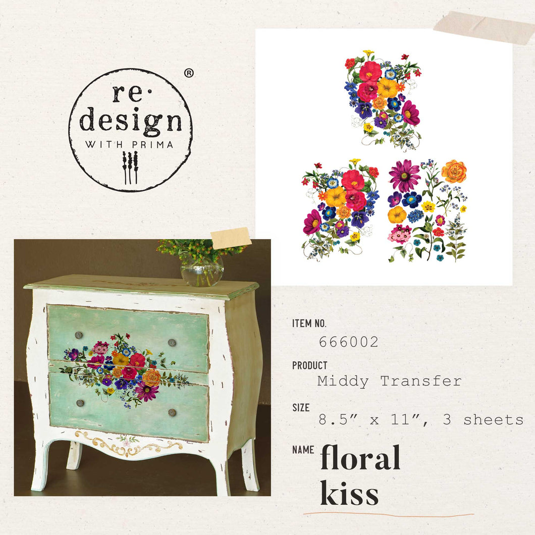 MIDDY Transfer Floral Kiss