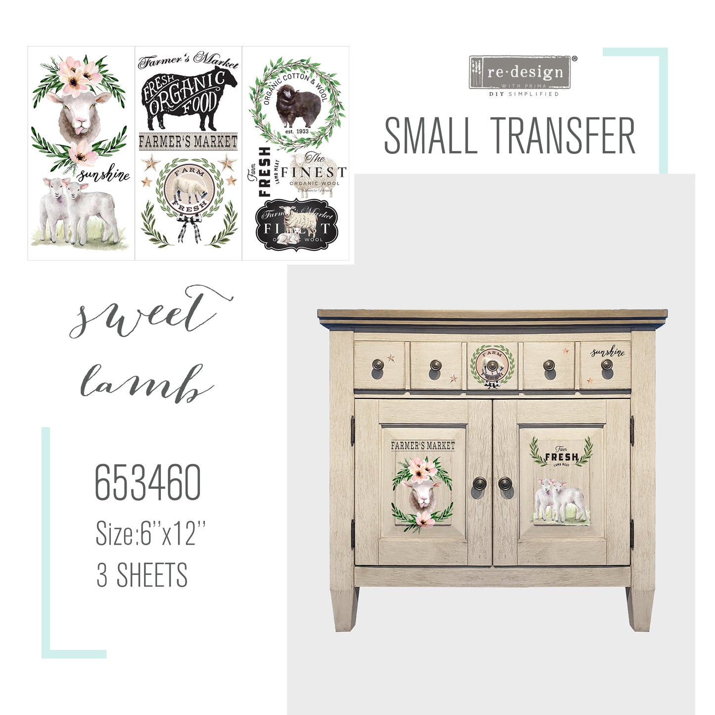 SMALL DECOR TRANSFER® - SWEET LAMB